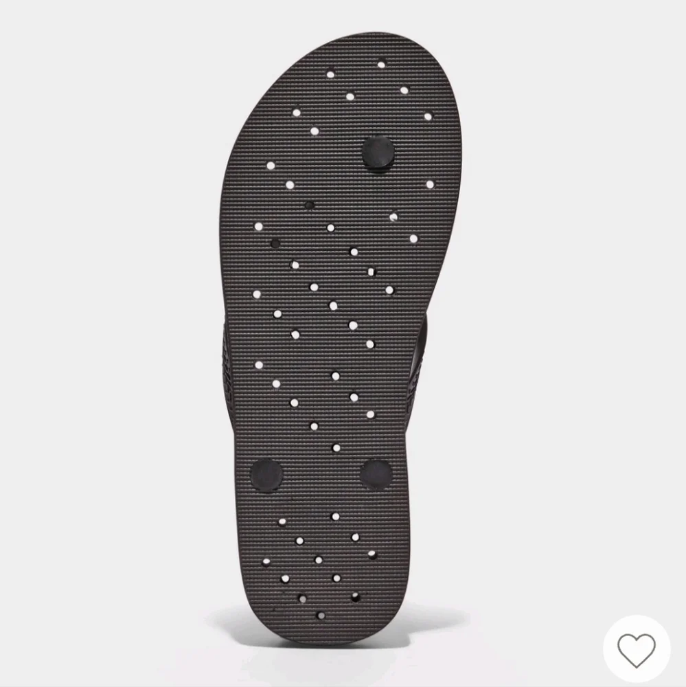 Shower Shoes Black Thong Flip Flop Sandals